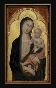 Szűz és gyermek, 1340-50 körül (tempera és aranylevél fán)